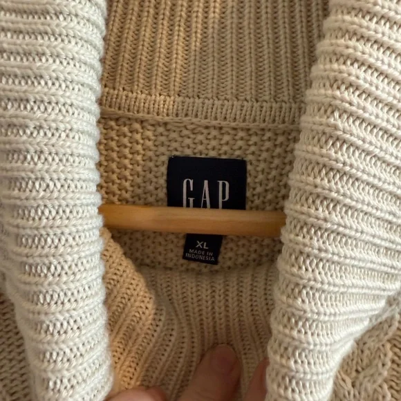NWOT Gap Cream Fisherman Style Sweater: XL - Picture 3 of 4